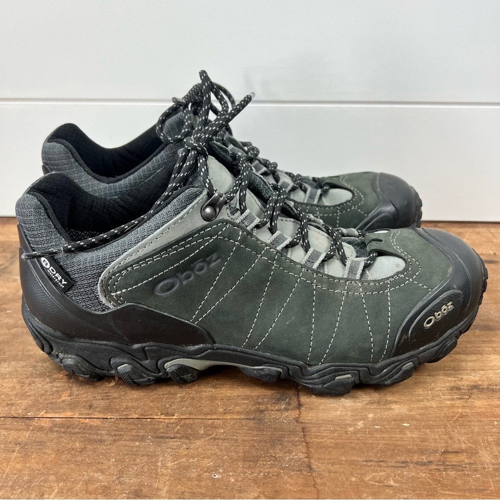 Oboz Men's Bridger Low Waterproof Hiking Shoes, Dark Shadow US 10 USED No insole - Picture 4 of 11